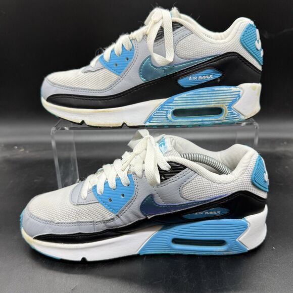 Nike Air Max 90 size 5.5Y blue white FD0678-100 - Picture 2 of 7